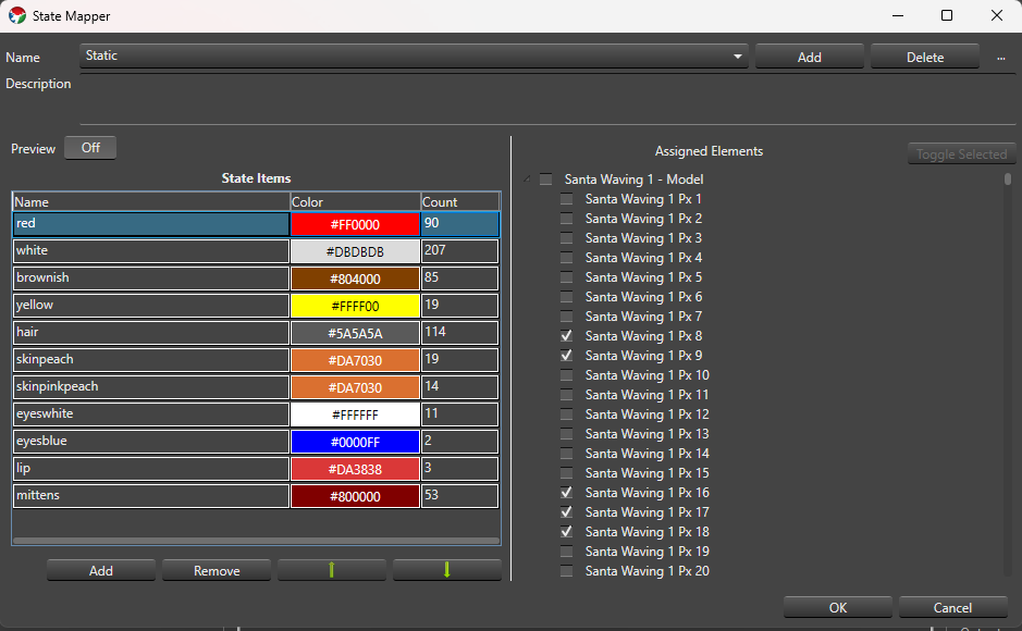 State Property Setup dialog