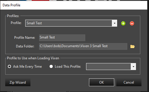 Profile Editor Setup