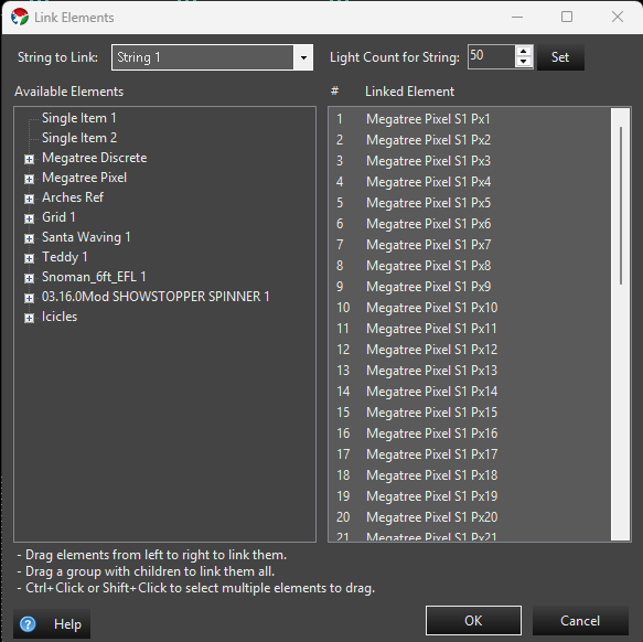 Link Elements Dialog