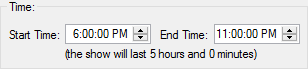 Time Group Options