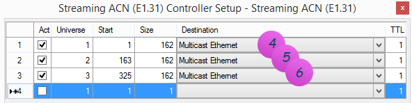 SACN Controller Setup